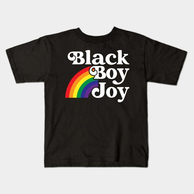 Black Boy Joy Kids T-Shirt by MishaHelpfulKit